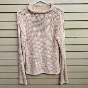 Knitted Cream Vintage Cowl Neck Sweater